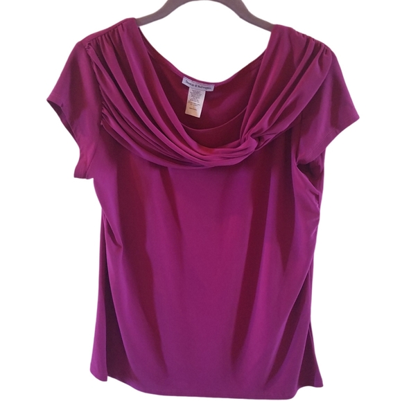 Bleecker and McDougal Mauve Blouse Size Large EUC - Picture 1 of 3